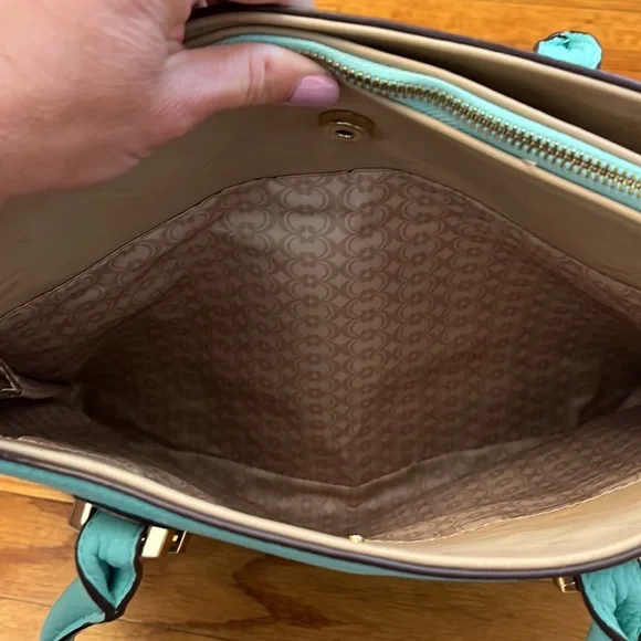 Charming Charlie Pretty Aqua Blue Shoulder Bag with Three compartments! 🌺 - Picture 8 of 10